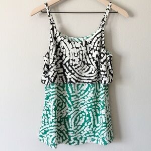 CAbi Hobnob Two Tier Cami Tank Top Women’s Size S Lightweight Office Wear